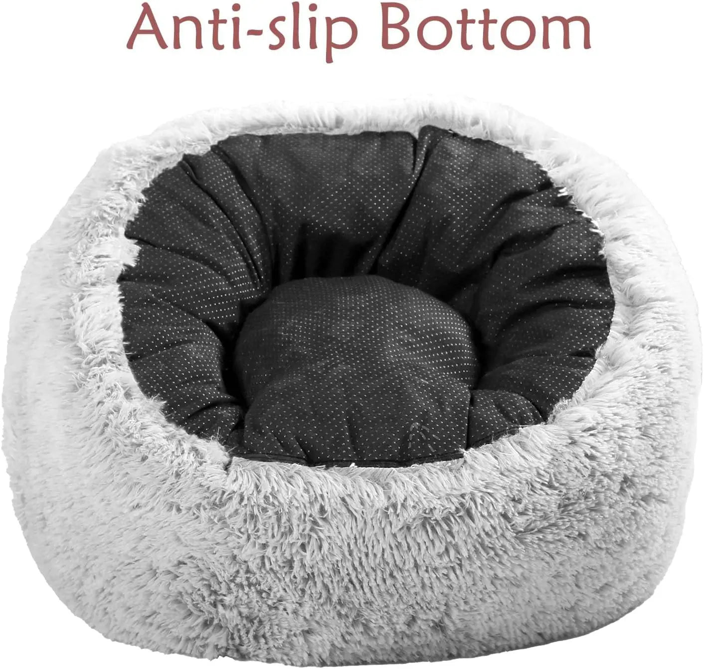 Ultra-Soft Faux Fur Memory Foam Bean Bag Chair – Grey