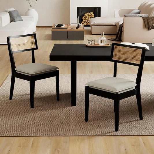 Farmhouse Linen Dining Chairs (Set of 2)