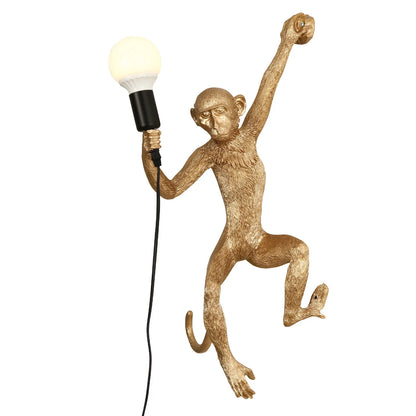 Gold Monkey Wall Lamp