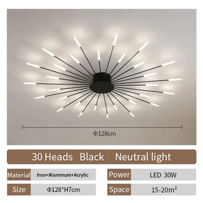 Modern Fireworks LED Ceiling Light