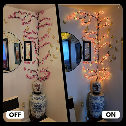 Cherry Blossom USB Branch Wall Lights