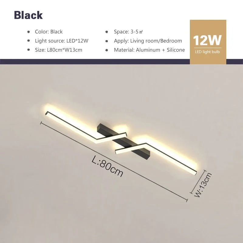 Modern LED Line Ceiling Lamp modern