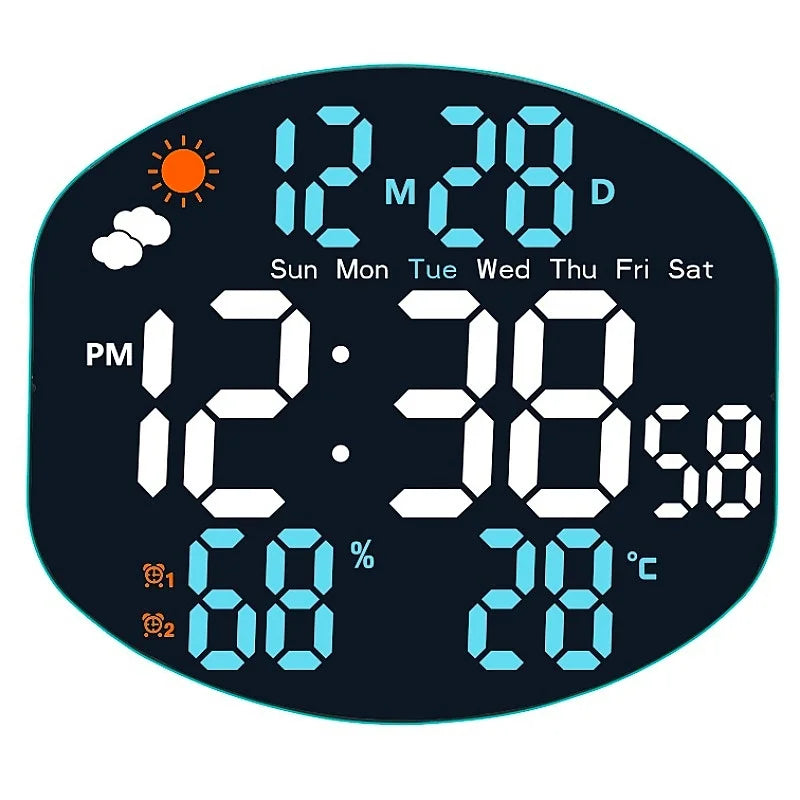 Digital Wall Clock with Weather Display