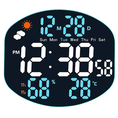 Digital Wall Clock with Weather Display