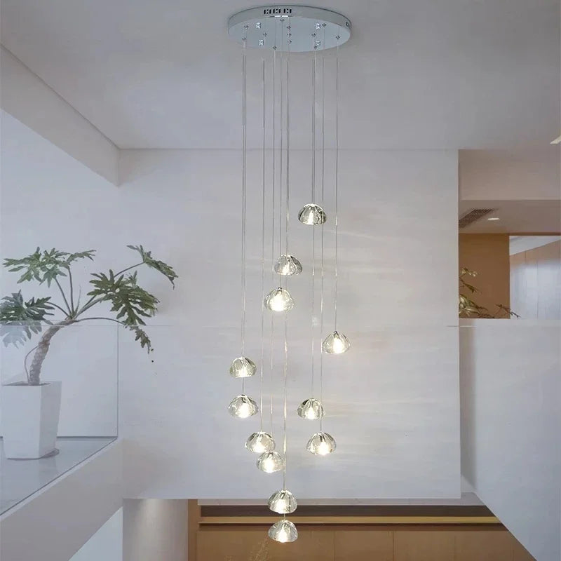 Crystal Water Drop LED Pendant Chandelier