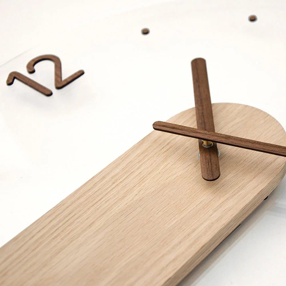 Nordic Silent Walnut Wall Clock 12"