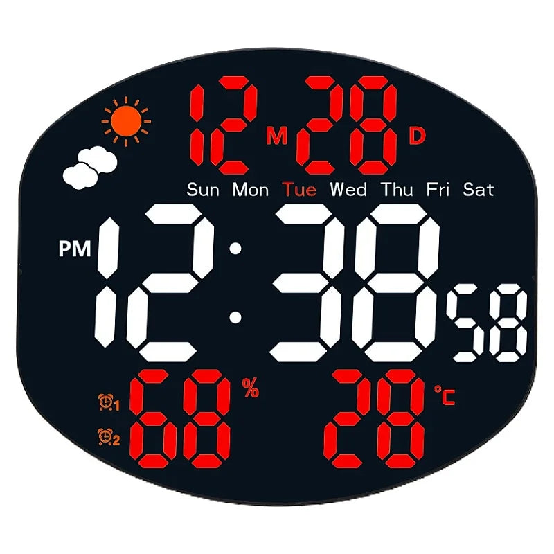 Digital Wall Clock with Weather Display
