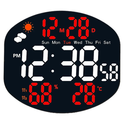 Digital Wall Clock with Weather Display