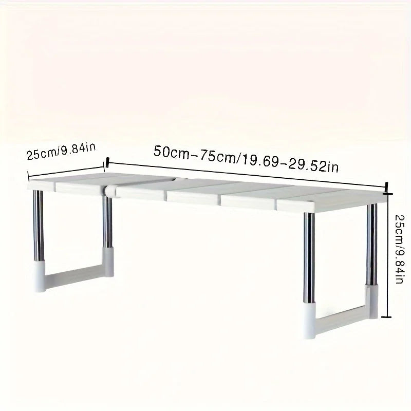 Adjustable Under Sink Storage Rack 2 Tier Pull Out Organizer Sliding Cabinet Shelf Space Saving Kitchen and Bathroom Storage Solution Easy Assembly