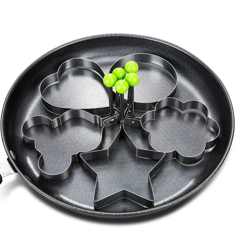 Egg Mold Heart Pancake Maker Breakfast Baking Omelette Rings