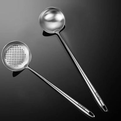 Stainless Steel Wok Spatula & Ladle Set