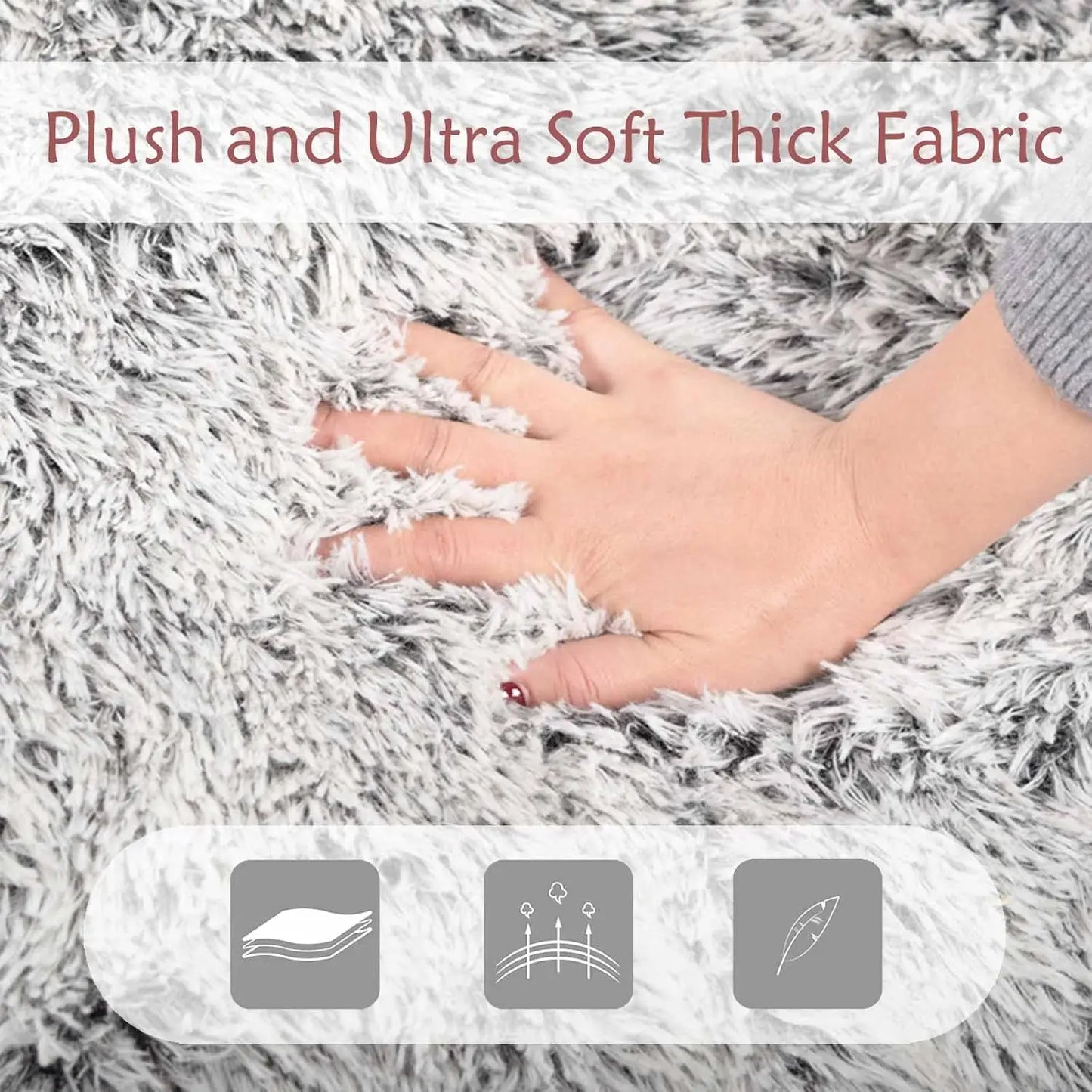 Ultra-Soft Faux Fur Memory Foam Bean Bag Chair – Grey
