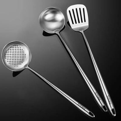 Stainless Steel Wok Spatula & Ladle Set