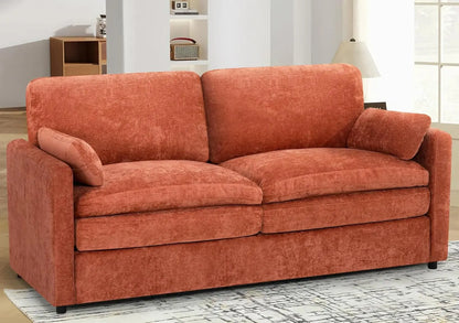 Modern Chenille 2-Seater Sofa with Pillows