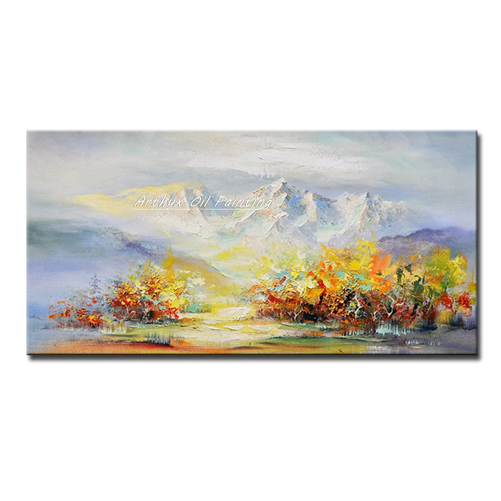 Large Abstract Tree Oil Painting on Canvas