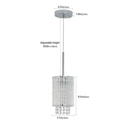 3-Pack Chrome K9 Crystal Pendant Lights – Adjustable Raindrop Chandelier Set for Kitchen Island
