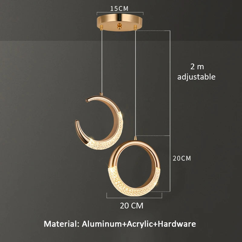 Light Luxury Bedroom Bedside Small Pendant