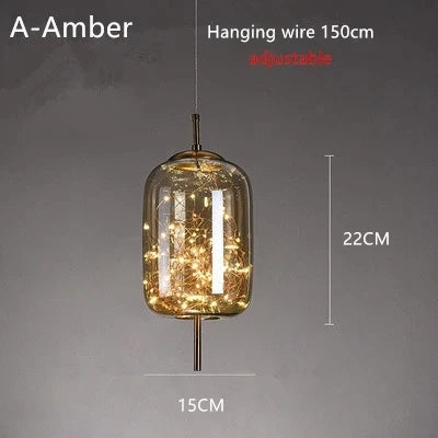 Modern Glass LED Pendant Ceiling Light