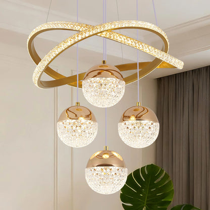 Modern Nordic LED Chandelier – 3 Color Lighting