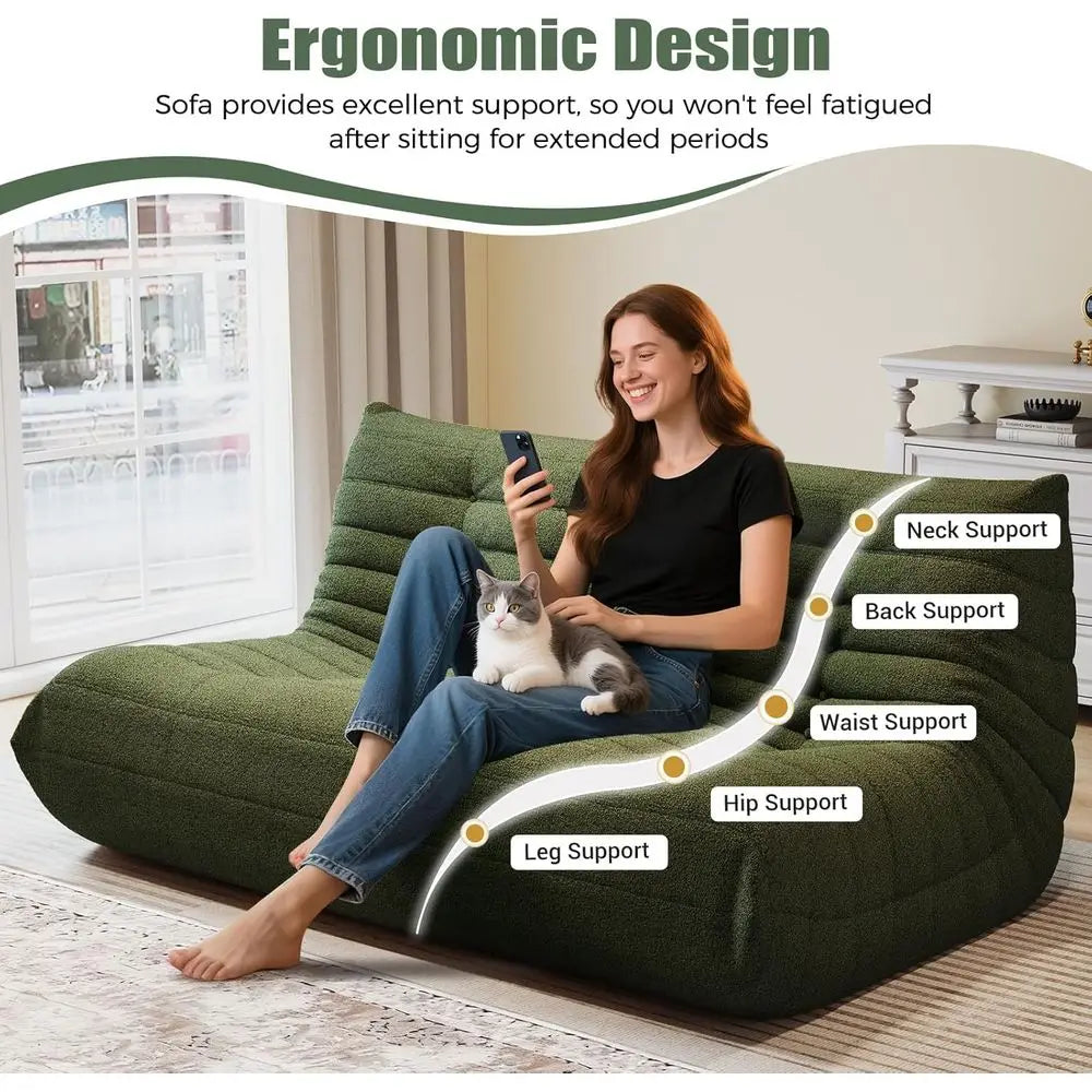 Oversized Memory Foam Bean Bag Chair – Green