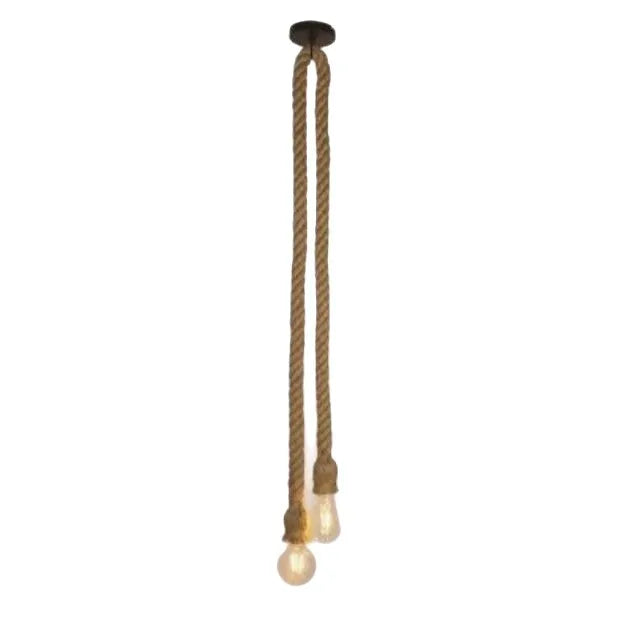 Retro Industrial Rope Pendant Light