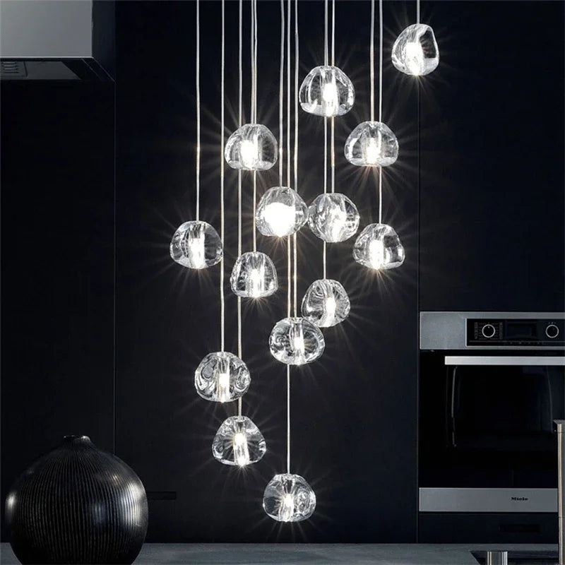 Crystal Water Drop LED Pendant Chandelier