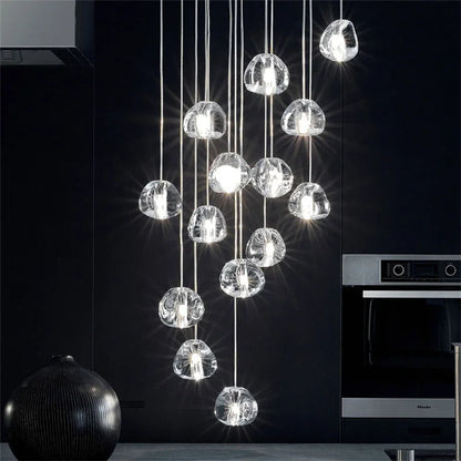 Crystal Water Drop LED Pendant Chandelier
