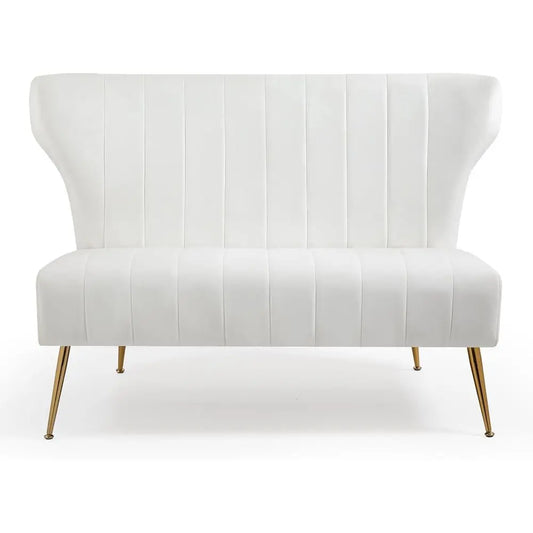 67" Tufted Velvet Loveseat with Side Pockets