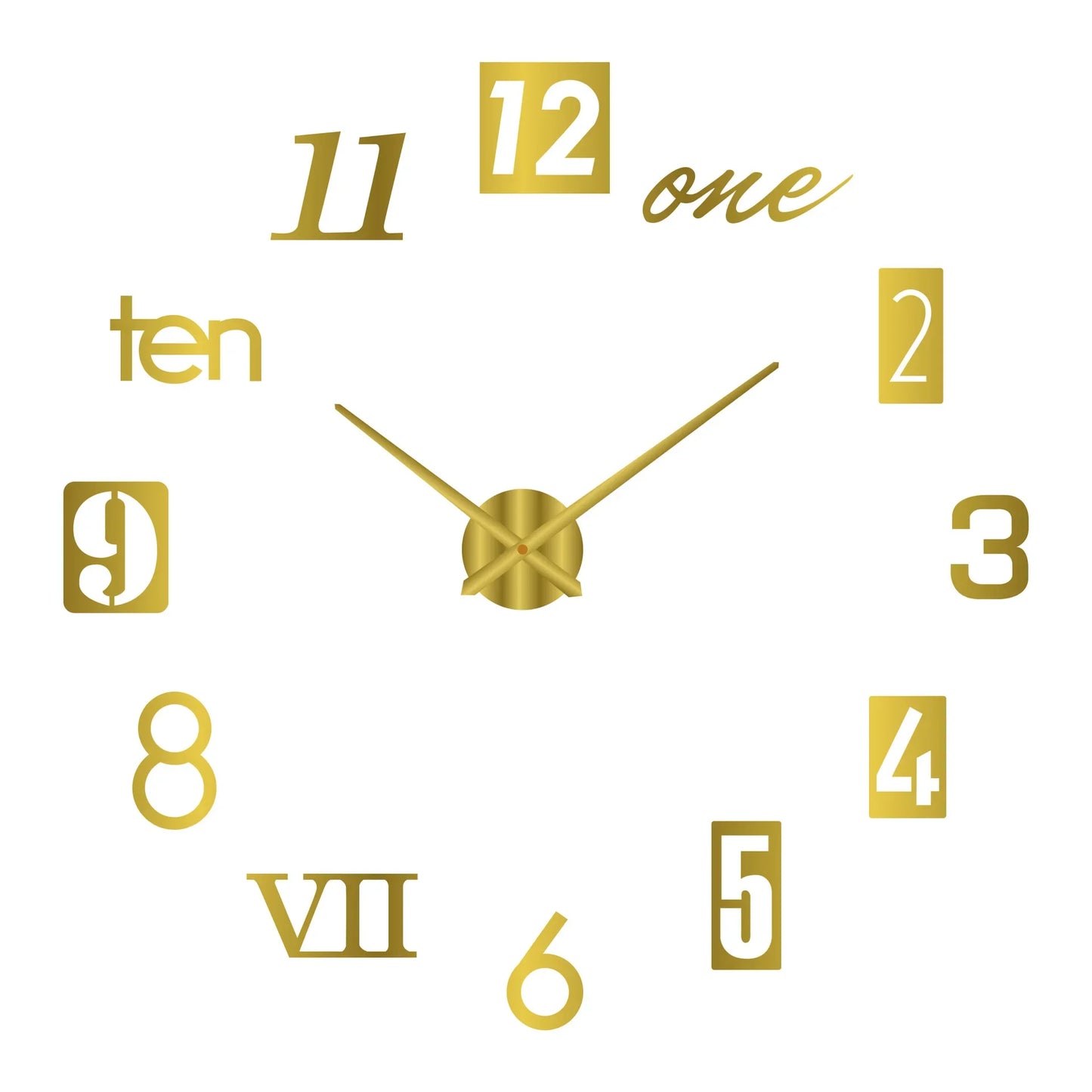 Modern 3D DIY Wall Clock