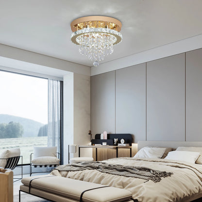Black Crystal Branch Ceiling Light