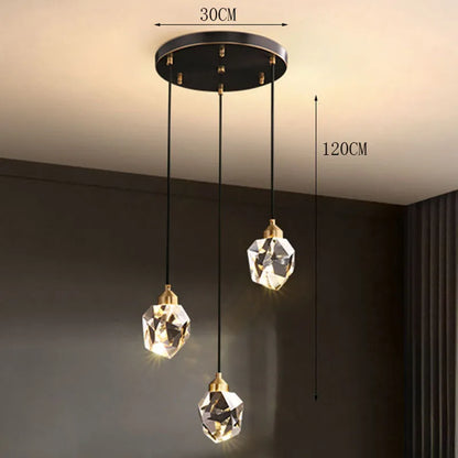 Modern Crystal Staircase LED Chandelier
