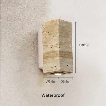 Wabi-Sabi Travertine Stone Wall Sconce