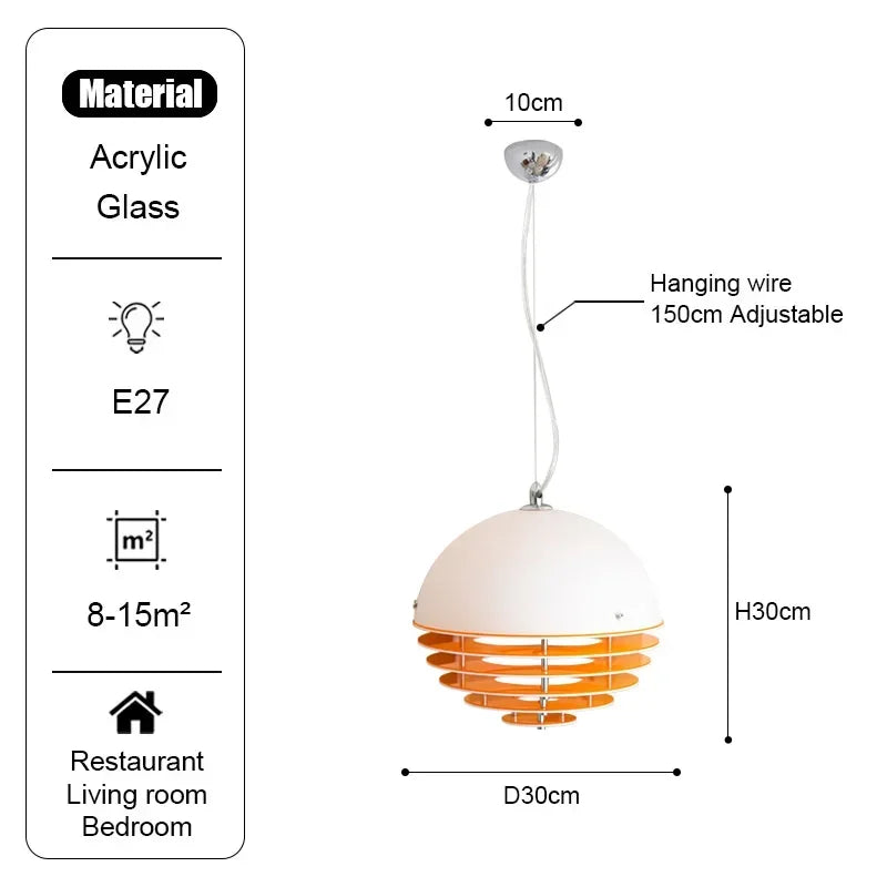 Nordic Sunset Orange Pendant Lamp