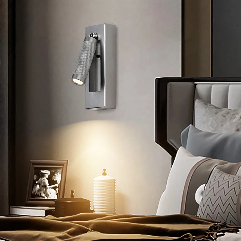 SANDIY Nordic Wall Sconce – Bedside Reading Lamp with Switch