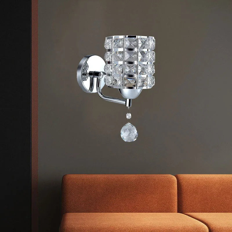 Decorative Crystal Wall Lamps Simple Cyrstal Wall Lights for Bedroom Bedside Living Room Gold/Silver Crystal Wall Lighting