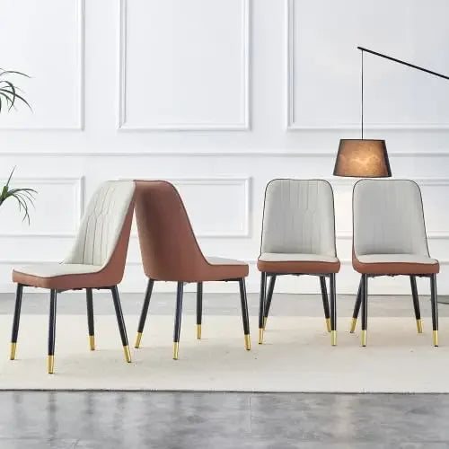 Black Leather Dining Chairs Set of 4