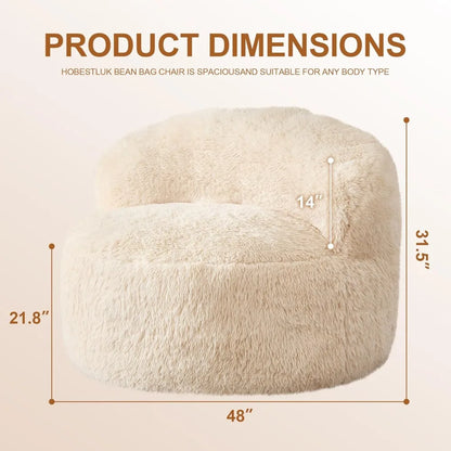 Large Adult Bean Bag Chair with Foam Filling
