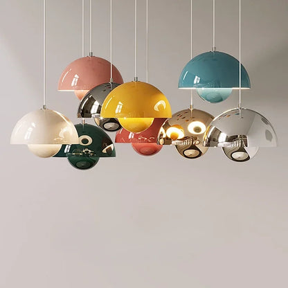 Nordic Macaron LED Mushroom Pendant Light