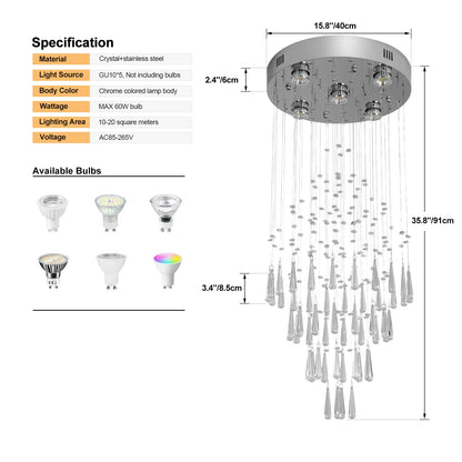 Luxury Crystal LED Pendant Light