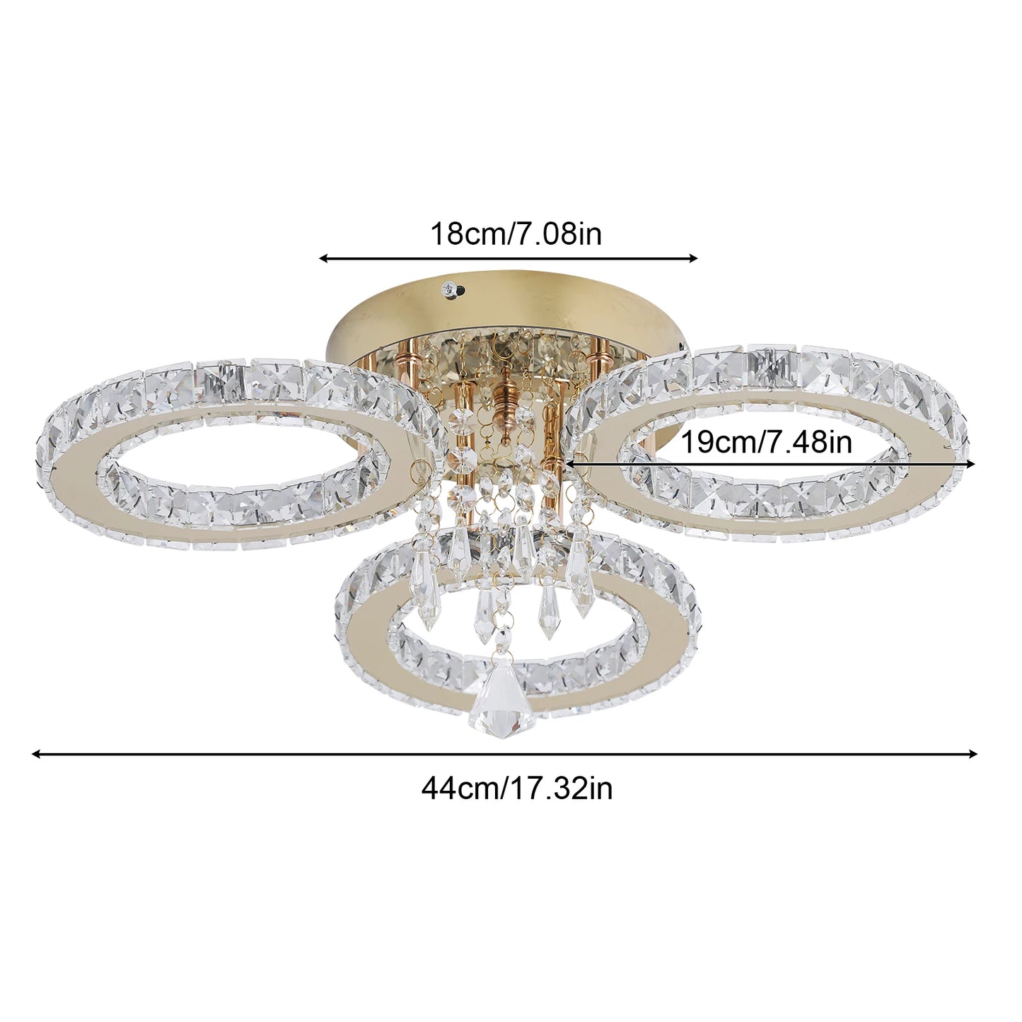 Modern Crystal Ceiling Chandelier Pendant Light