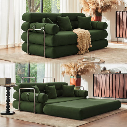 Folding Sleeper Sofa with Arm Support