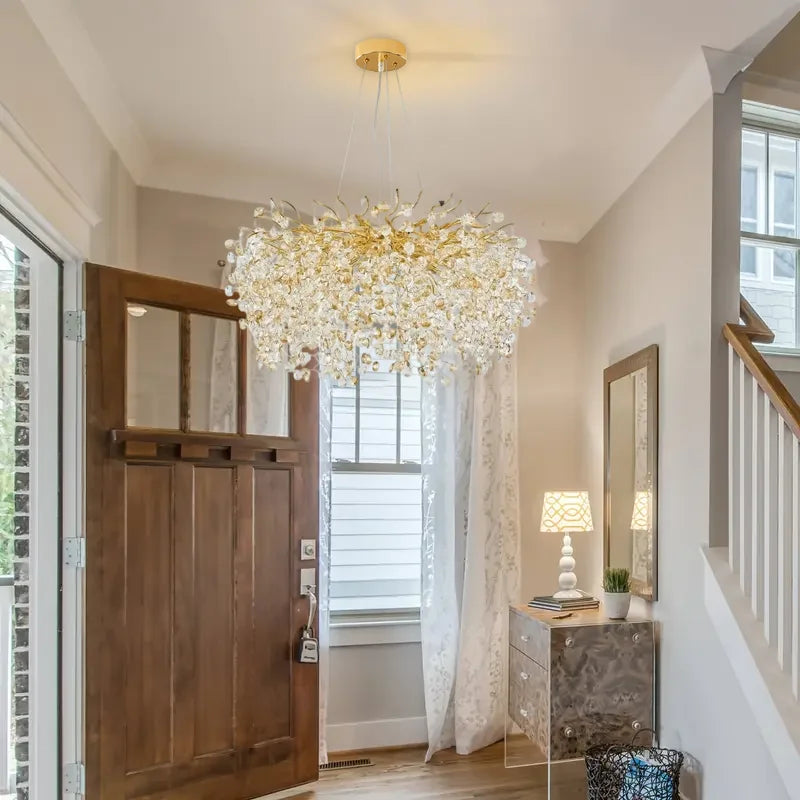 Modern circular crystal chandelier