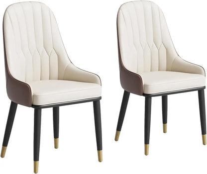 PU Leather Wingback Dining Chairs (Set of 2)