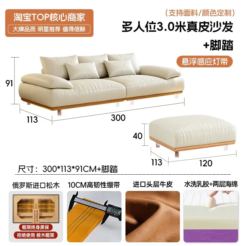 White Lazy Sofa – Mid Century Designer Style