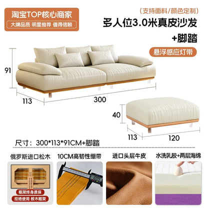 White Lazy Sofa – Mid Century Designer Style