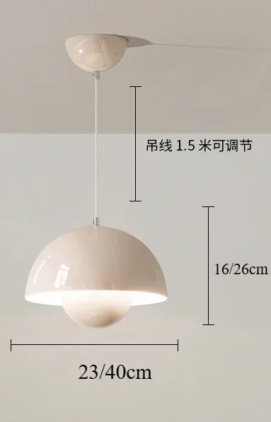 Nordic Macaron LED Mushroom Pendant Light