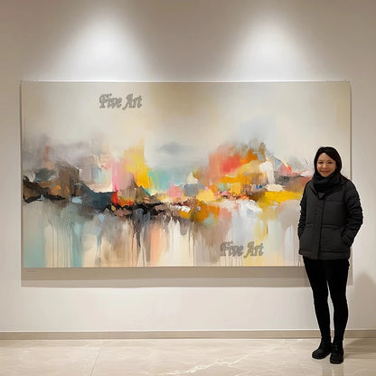 Hand-Painted Abstract Oil Canvas Art