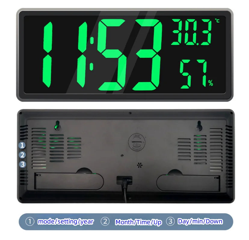 Super Large LED Digital Wall Clock