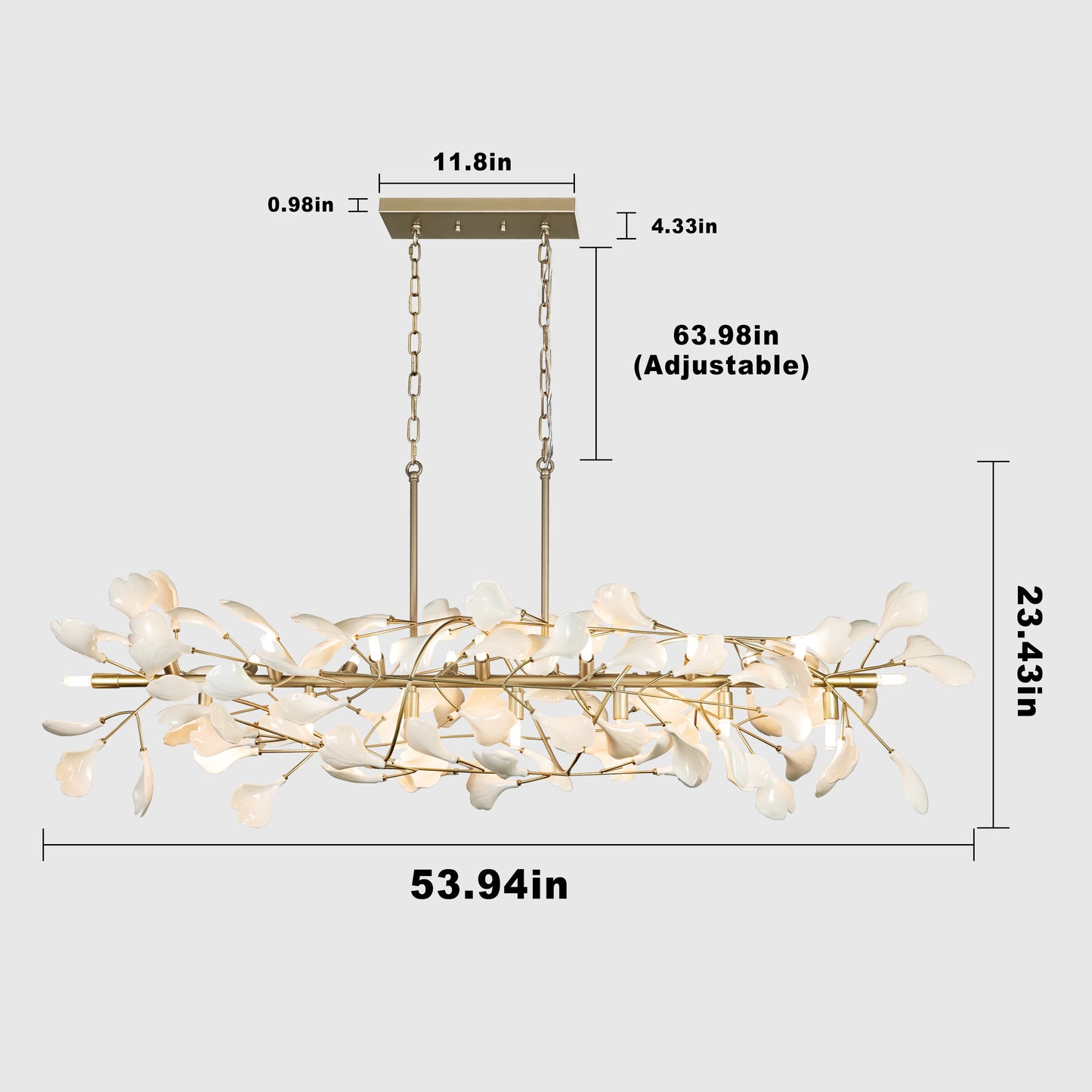 Modern Luxury Art Chandelier Gold Kitchen