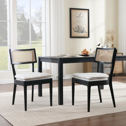 Farmhouse Linen Dining Chairs (Set of 2)